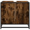 vidaXL Bathroom Sink Cabinet smoked oak 25.59 x 12.99 x 23.62 in