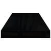 vidaXL Wall Shelf Set of 4 High gloss black Honeycomb MDF, metal frame
