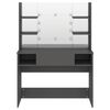 vidaXL Makeup Table Grey MDF with melamine surface Makeup Table