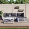 vidaXL Garden Lounge Set White, Dark Grey