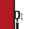 vidaXL Retractable Side Awning Red 100% Polyester with PU coating
