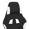 vidaXL Gaming Chair Black and White Polyester Standard Swivel