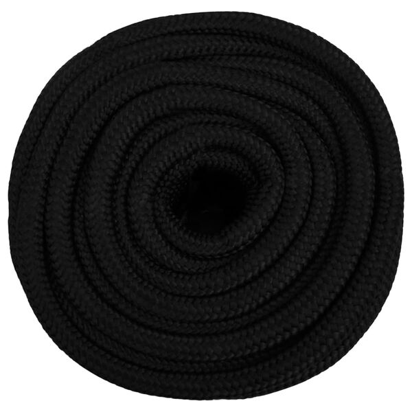 vidaXL Work Rope Black 0.63 " 82.0 ' Polyester