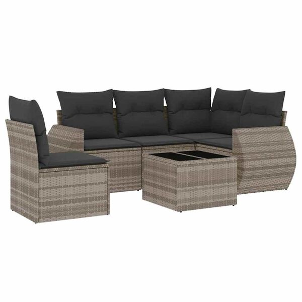 vidaXL Garden Sofa Set Light grey, Anthracite