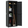 vidaXL Outdoor Storage Cabinet Black Polypropylene (PP) Large Storage