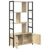 vidaXL Bookshelf Sonoma Oak 31.50 x 11.81 x 61.22 in Engineered Wood