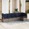 vidaXL Sofa Set 6 pcs Grey Poly Rattan