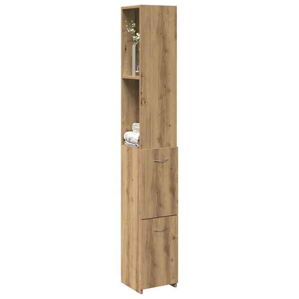 vidaXL Bathroom Cabinet Artisan Oak Engineered Wood Tall and Narrow
