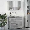 vidaXL Bathroom Furniture Set with Drawer with Shelf 2 pcs Grey Sonoma