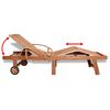vidaXL Sun Lounger Solid Teak Wood
