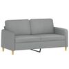 vidaXL 2-seater Sofa Light Grey Fabric (100% polyester), metal, textilene