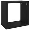 vidaXL Cube Shelf Set of 6 Black Engineered wood 10.2 x 5.9 x 10.2 in