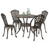 vidaXL Garden Dining Set 5 pcs Bronze 35.4" x 35.4" x 29.5