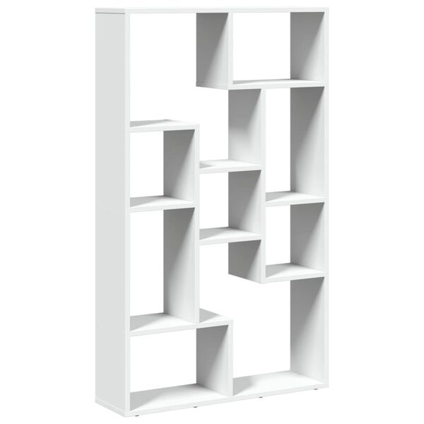 vidaXL Bookcase White Engineered wood 28.3 x 7.9 x 47.2 in Bookcase