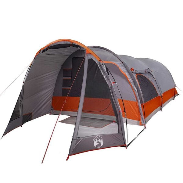 vidaXL Family Tent Tunnel 8-Person Gray Waterproof