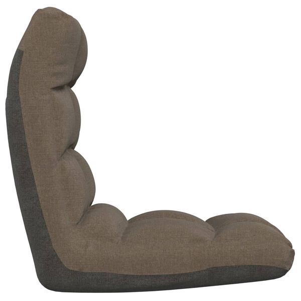 vidaXL Floor Chair Taupe Fabric (100% polyester), Foam Compact Foldable