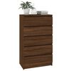 vidaXL Drawer Cabinet Brown Oak Engineered Wood Medium Drawer Cabinet