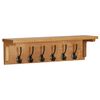 vidaXL Coat Rack Natural Oak Solid Oak Wood Compact Hooks Coat Rack