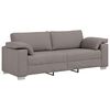 vidaXL Sofa 3 pcs Taupe Linen-blend Fabric
