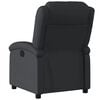 vidaXL Recliner Chair Black Real Leather Standard Footrest