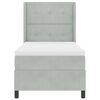 vidaXL Box Spring Bed Light Grey 39.37 x 78.74 in Velvet