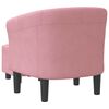 vidaXL Tub Chair Pink Velvet (100% polyester), pinewood, plywood, foam