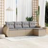vidaXL Garden Sofa Set Beige, Light Grey