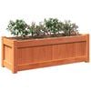 vidaXL Garden Planter Wax brown Solid pine wood 35.4 x 12.2 x 12.2 in