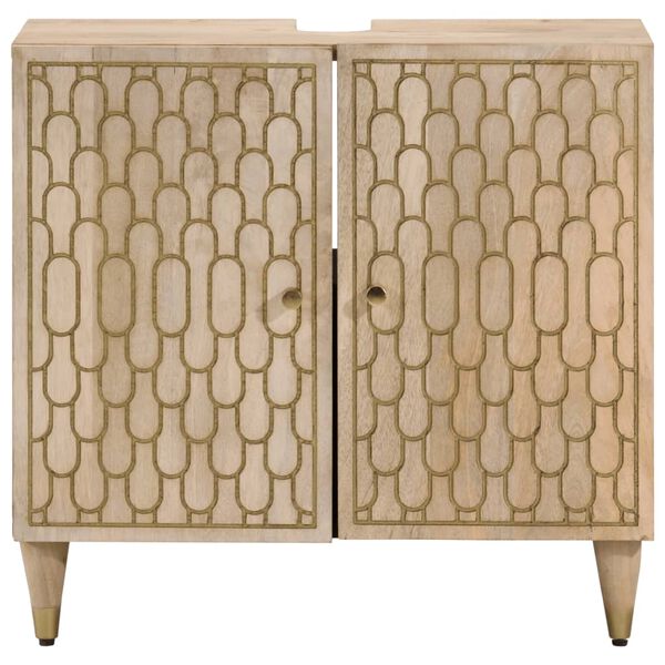 vidaXL Bathroom Sink Cabinet 24.4"x13"x22.8" Solid Wood Mango