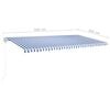 vidaXL Retractable Awning Blue and White