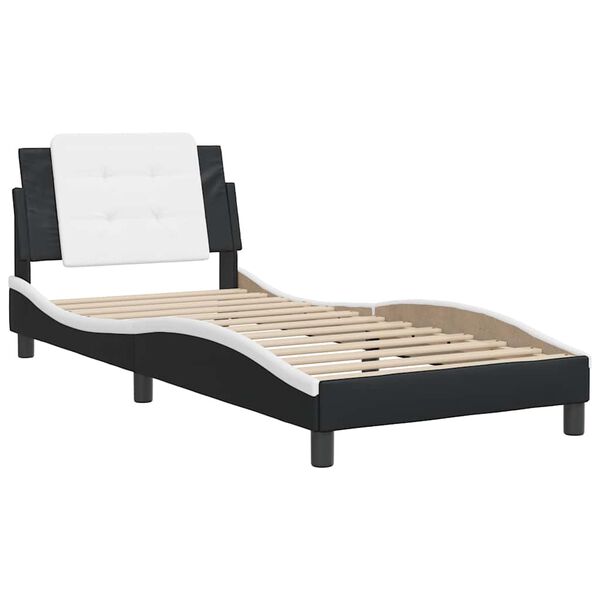 vidaXL Bed Frame Black and White