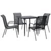 vidaXL Garden Dining Set Black, Anthracite
