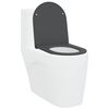 vidaXL Toilet Seat Anthracite 17.32 x 14.33 x 1.34 in Duroplast