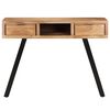 vidaXL Desk 42.1"x17.7"x31.1" Solid Acacia Wood with Live Edges