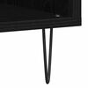 vidaXL Record Cabinet with Shelf Black Oak 33.46 x 14.96 x 35.04 in