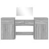 vidaXL Dressing Table Set Grey Sonoma Engineered Wood, Glass