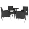vidaXL Garden Bistro Set Black, Cream White