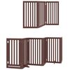 vidaXL Dog Gate Set of 15 Brown Solid Poplar wood Foldable Dog Gate