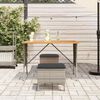 vidaXL 3 Piece Patio Dining Set with Cushions Grey Poly Rattan