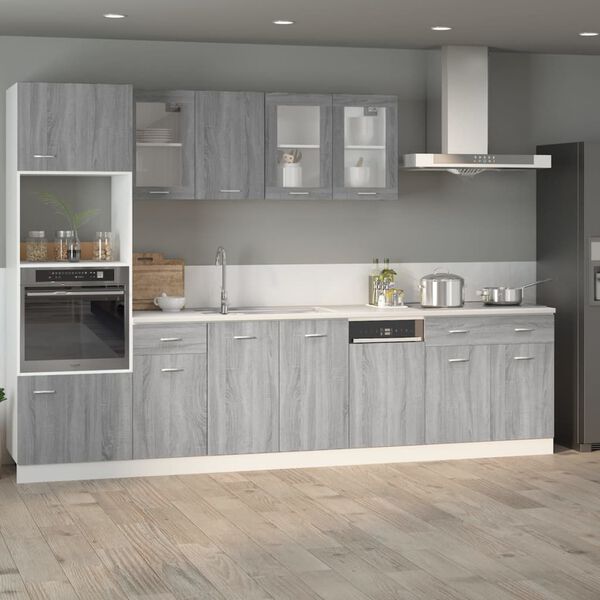 vidaXL Drawer Bottom Cabinet Gray Sonoma Engineered wood