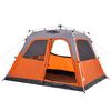 vidaXL Family Tent Dome 6-Person Gray and Orange Quick Release