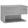vidaXL Wall-mounted Bedside Cabinet Set of 2 Grey sonoma Engineered wood