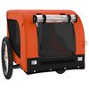 vidaXL Pet Bike Trailer Orange and Black Oxford Fabric, Iron, PVC
