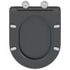 vidaXL Toilet Seat Anthracite 17.32 x 14.33 x 1.34 in Duroplast