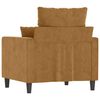 vidaXL Sofa Chair Brown Velvet (100% polyester), Metal, Textilene Single