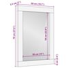 vidaXL Bathroom Mirror Black Solid Mango Wood, Glass 19.7 x 27.6 in