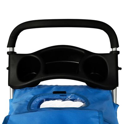 vidaXL Folding Pet Stroller Dog/Cat Travel Carrier Blue