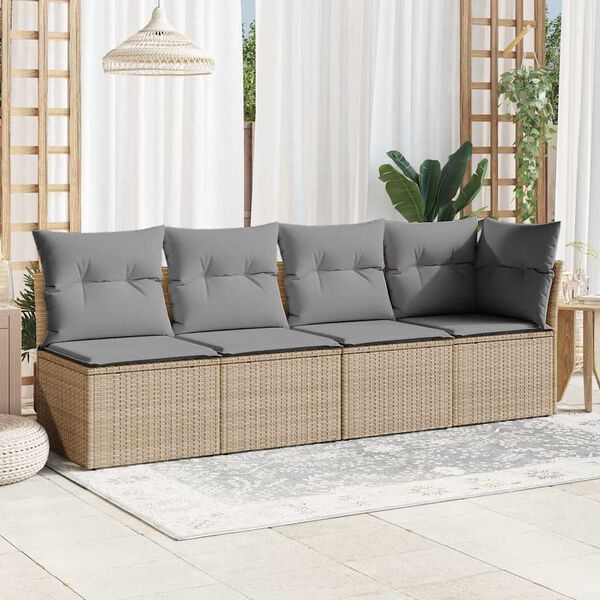 vidaXL Garden Sofa Beige