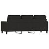 vidaXL 3-seater Sofa Black Velvet (100% polyester), Metal, Textilene