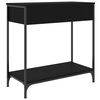 vidaXL Console Table Black Engineered wood, Metal Medium Adjustable Feet